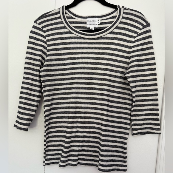 Michael Stars Size M/L Monochrome Striped Knit Top - Picture 1 of 4